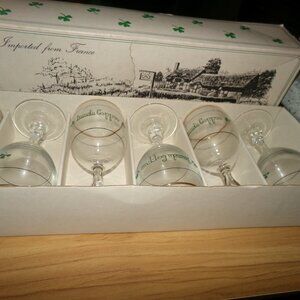 vintage set of 6 Irish coffee glasses